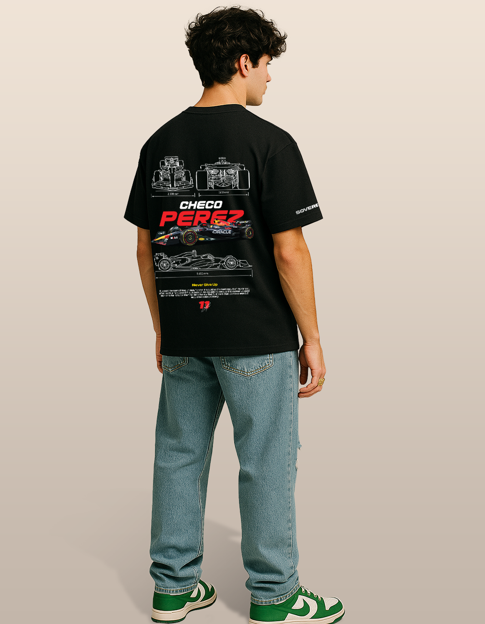 Checo Perez Black Oversized T-shirt