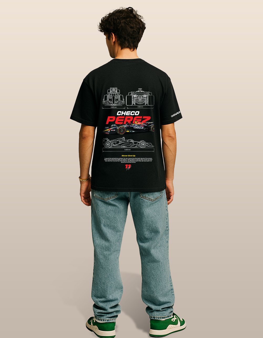 Checo Perez Black Oversized T-shirt
