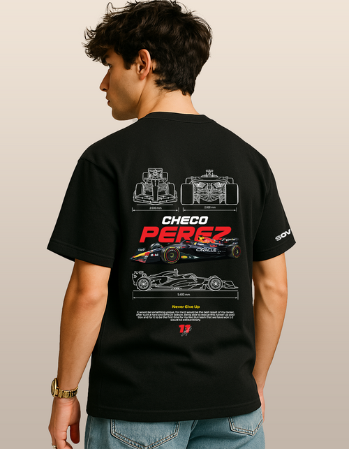 Checo Perez Black Oversized T-shirt