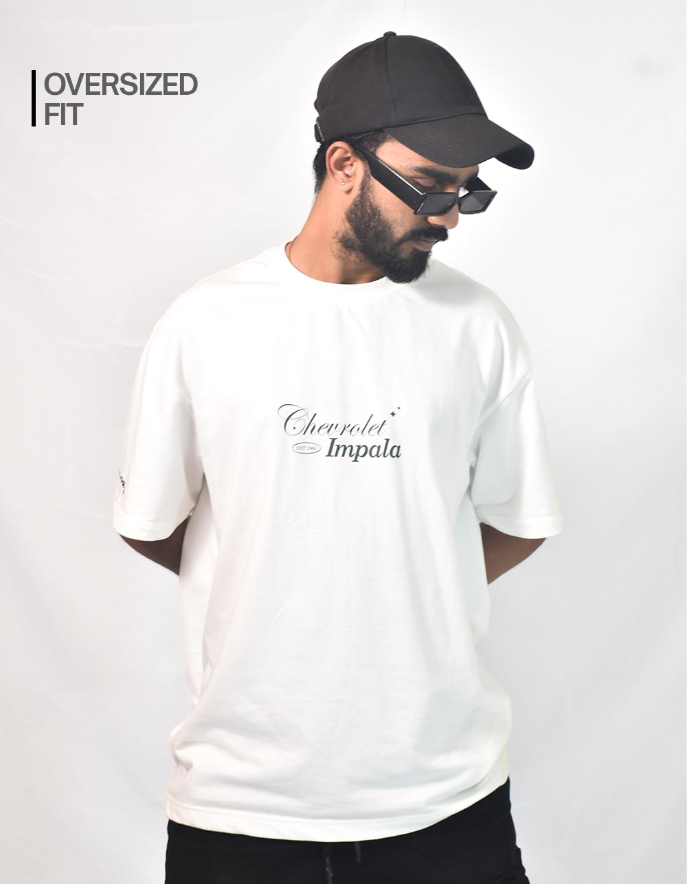 Chevrolet Impala White Oversized T-shirt