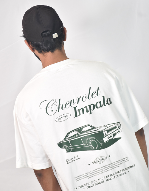 Chevrolet Impala White Oversized T-shirt