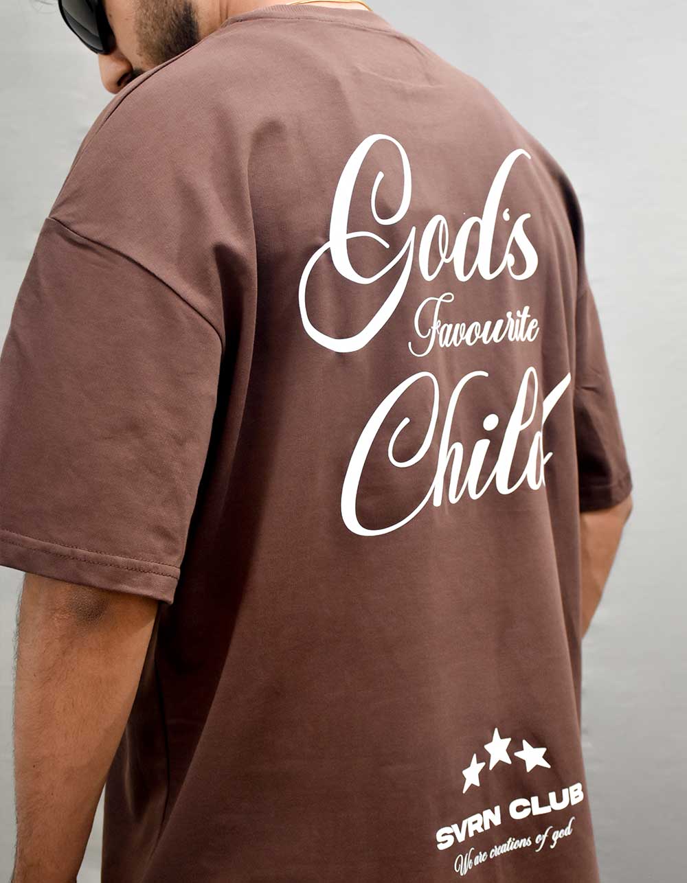 God's Favorite Child Brown Oversized T-shirt