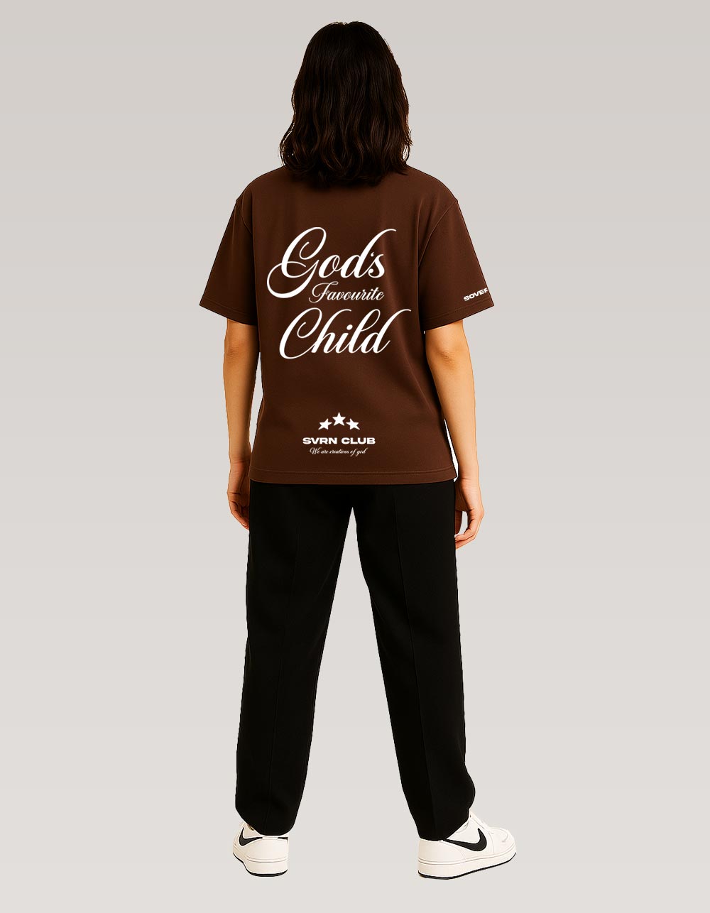God's Favorite Child Brown Oversized T-shirt