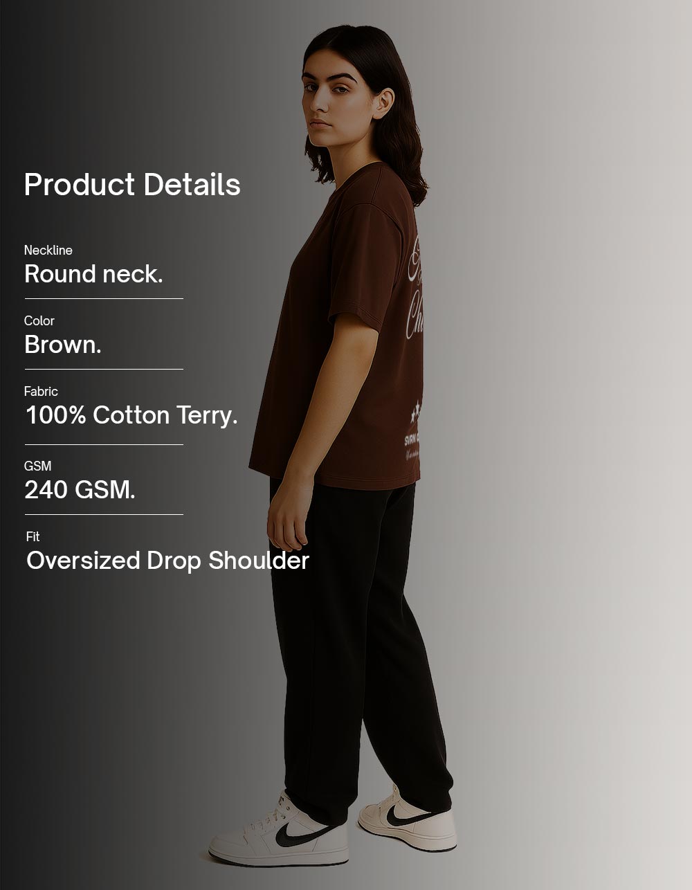 God's Favorite Child Brown Oversized T-shirt