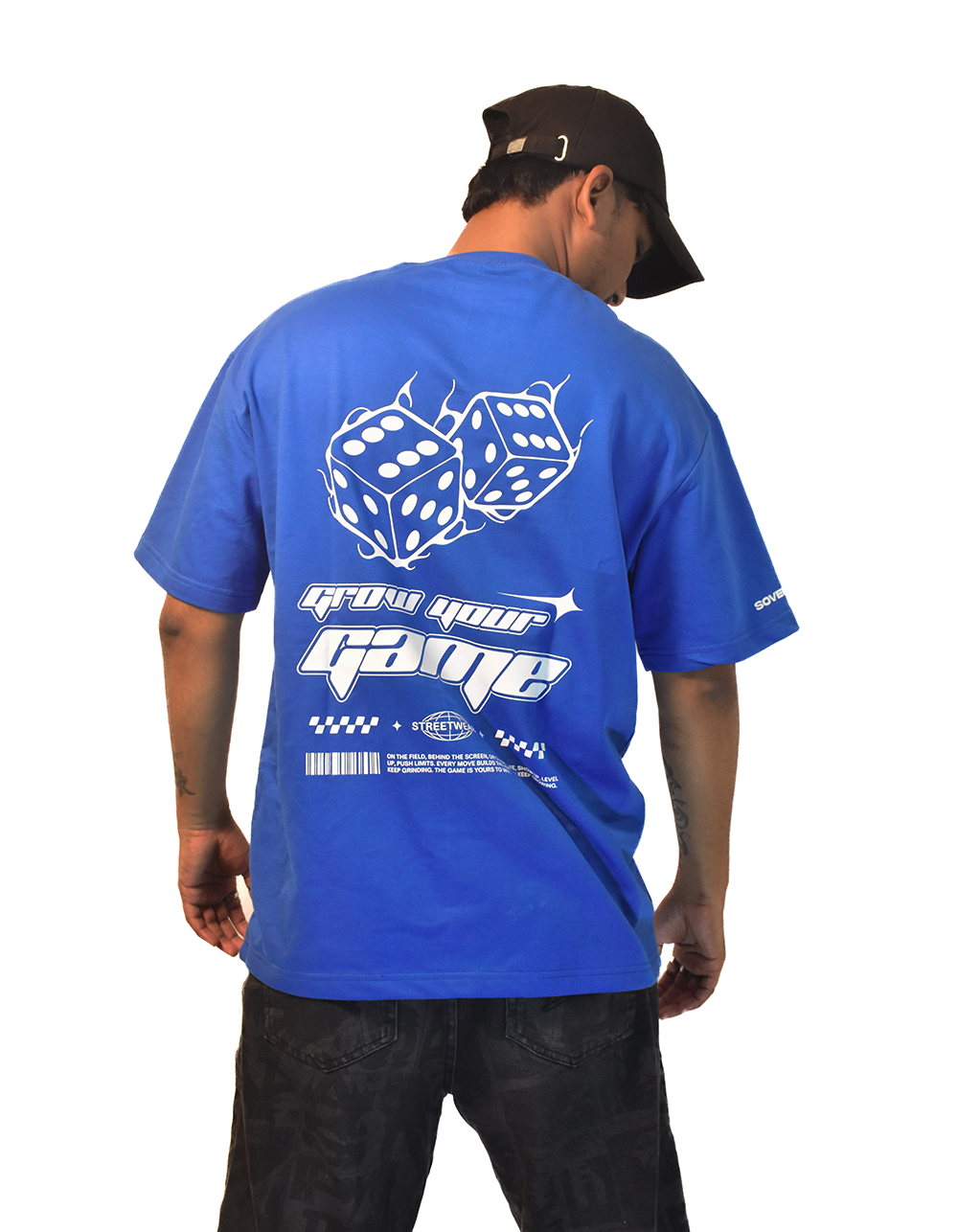 Grow Your Game Blue Oversized T-shirt