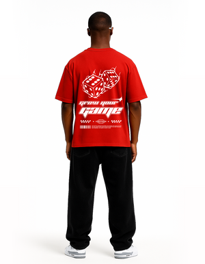 Grow Your Game Red Oversized T-shirt
