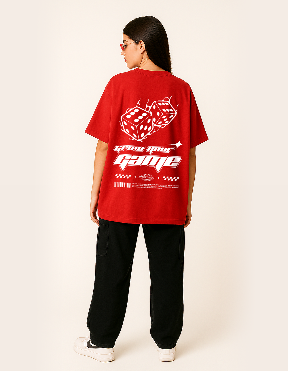 Grow Your Game Red Oversized T-shirt