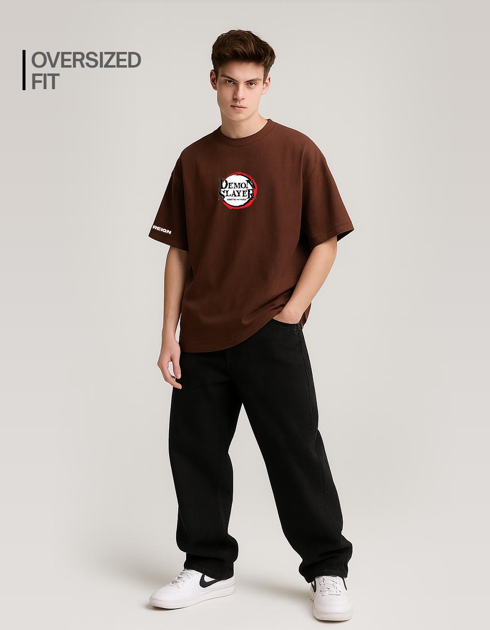 Kyojuro Rengoku Brown Oversized T-shirt