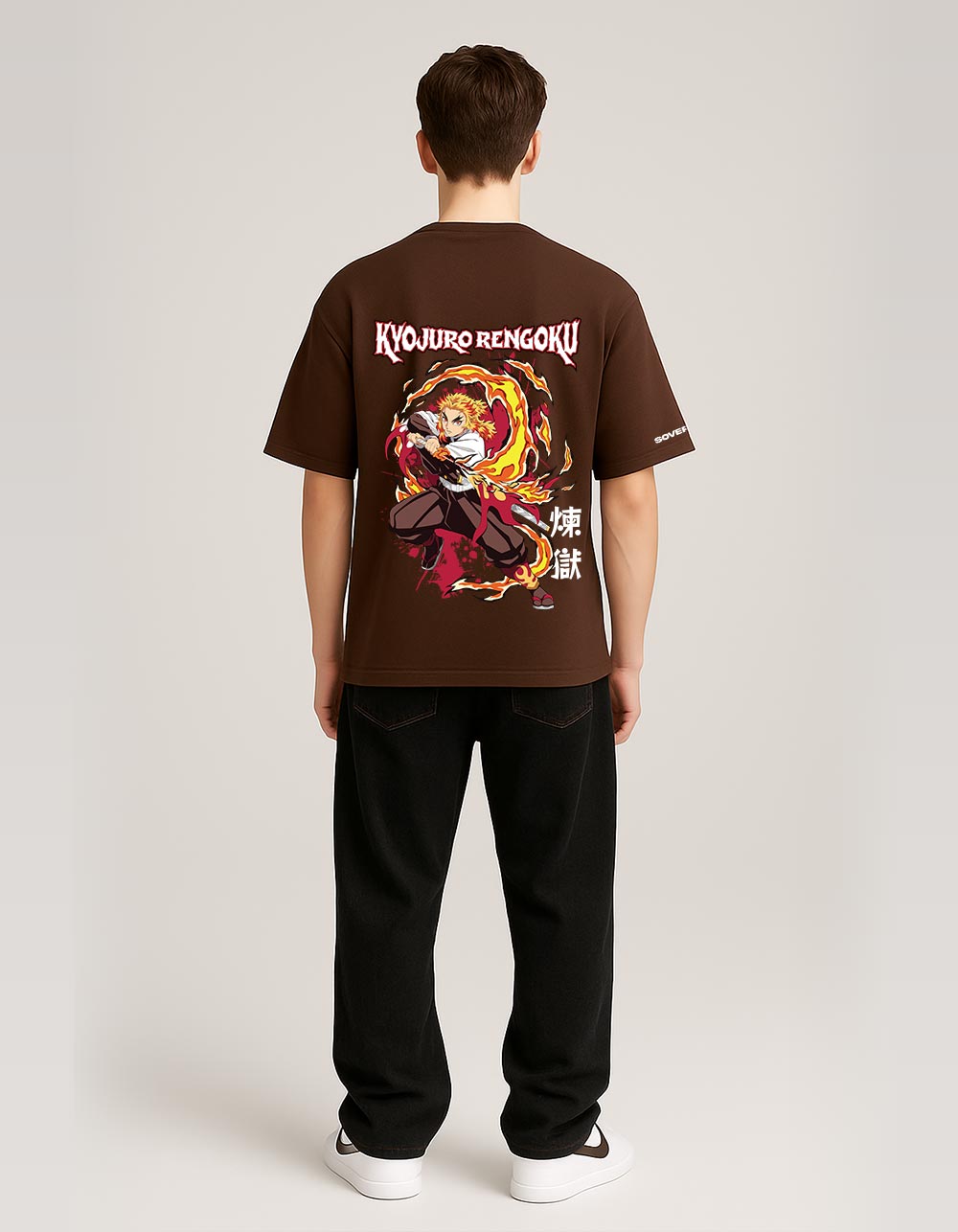 Kyojuro Rengoku Brown Oversized T-shirt