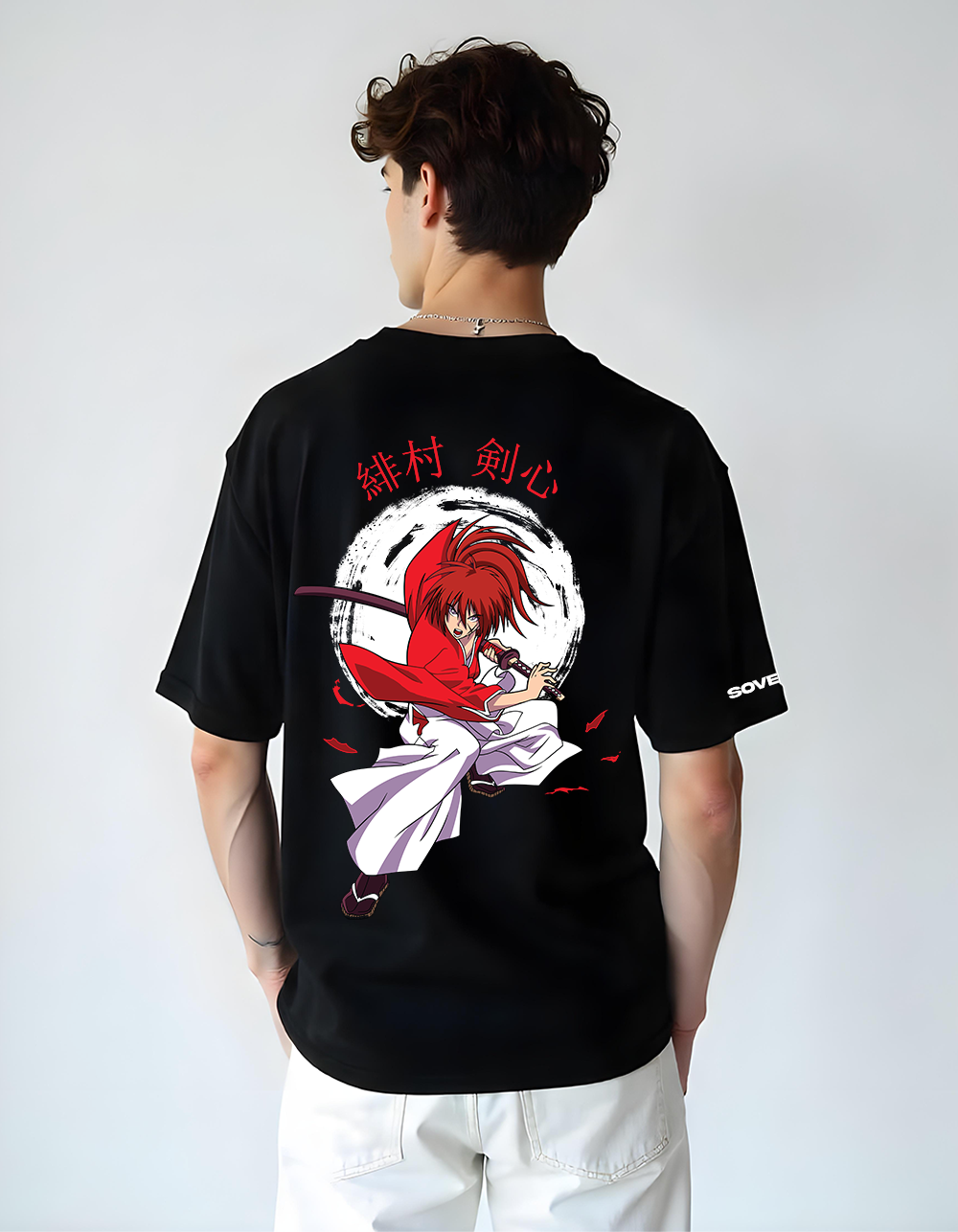 Rurouni Kenshin Black Oversized T-shirt