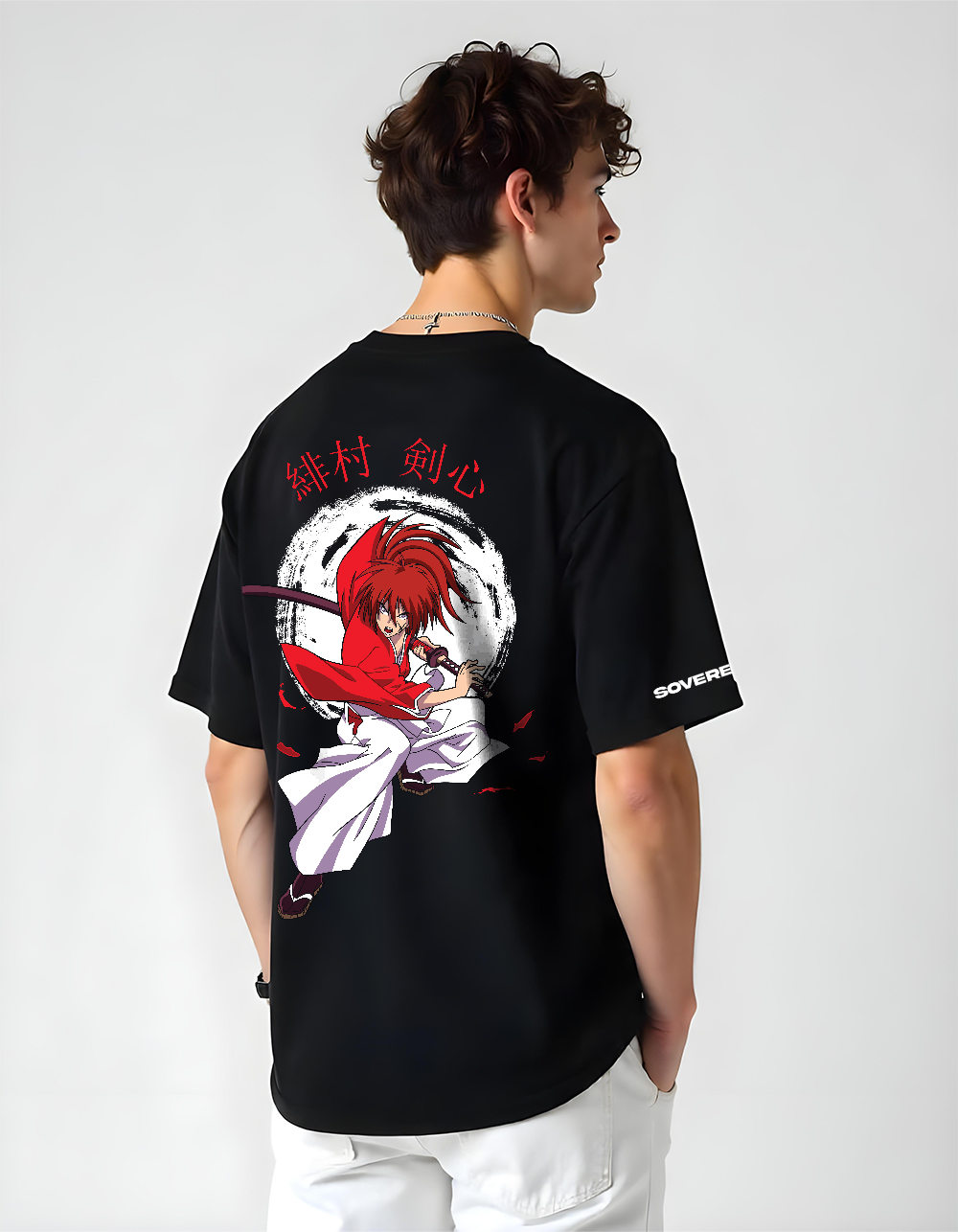 Rurouni Kenshin Black Oversized T-shirt