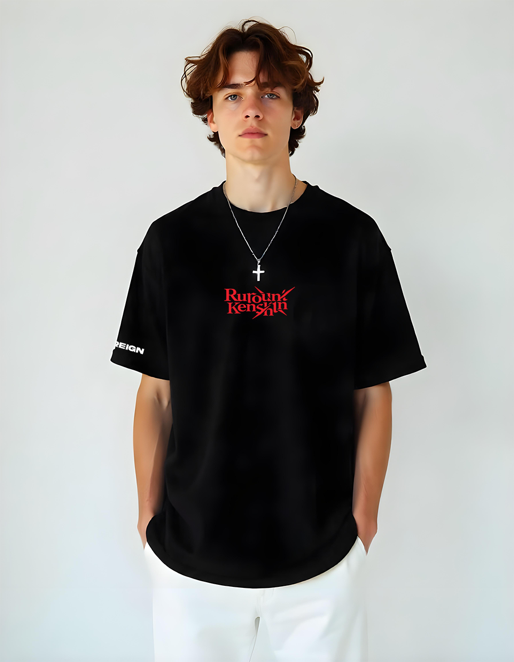 Rurouni Kenshin Black Oversized T-shirt