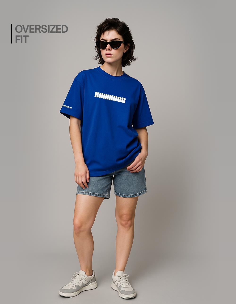 Kohinoor Blue Oversized T-shirt