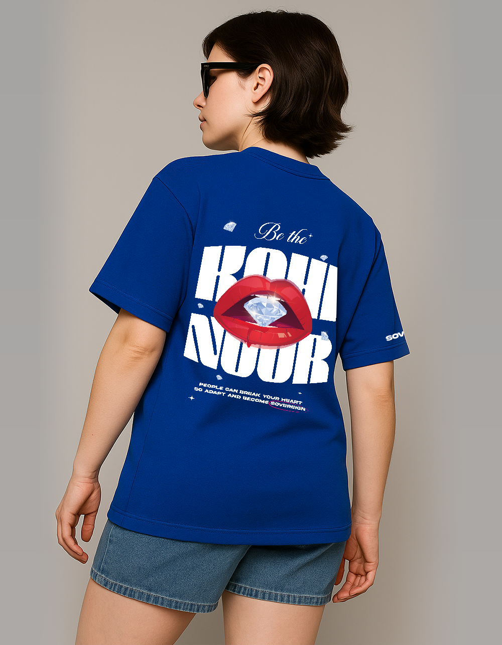 Kohinoor Blue Oversized T-shirt