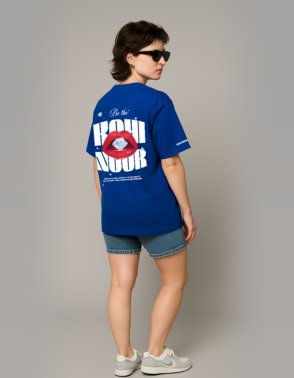 Kohinoor Blue Oversized T-shirt