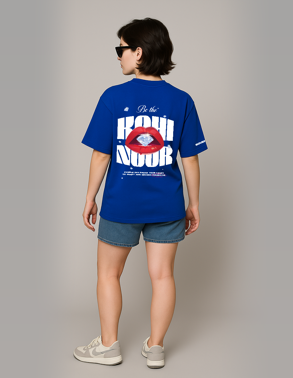 Kohinoor Blue Oversized T-shirt