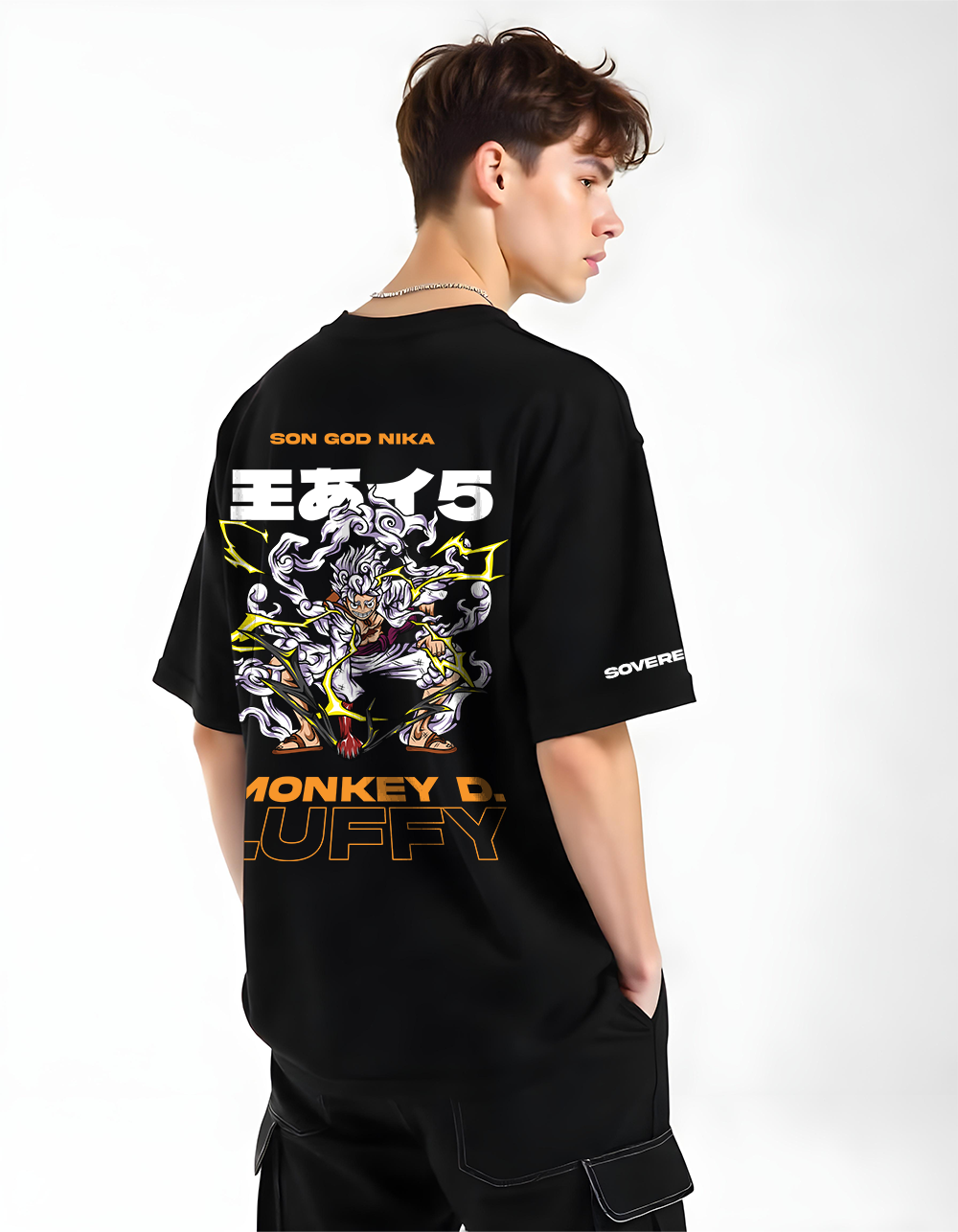 Luffy Black Oversized T-shirt