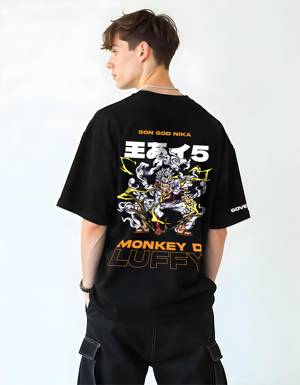 Luffy Black Oversized T-shirt