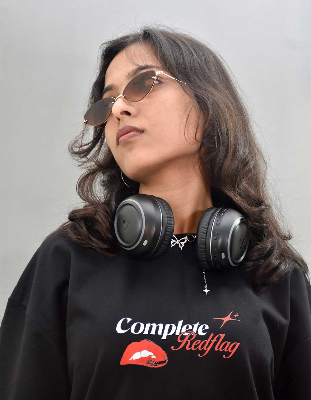 Complete Redflag Black Oversized T-shirt