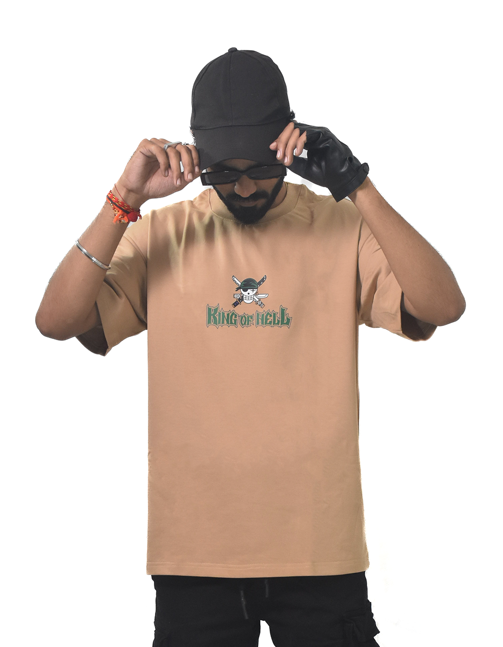 Roronoa Zoro Beige Oversized T-shirt