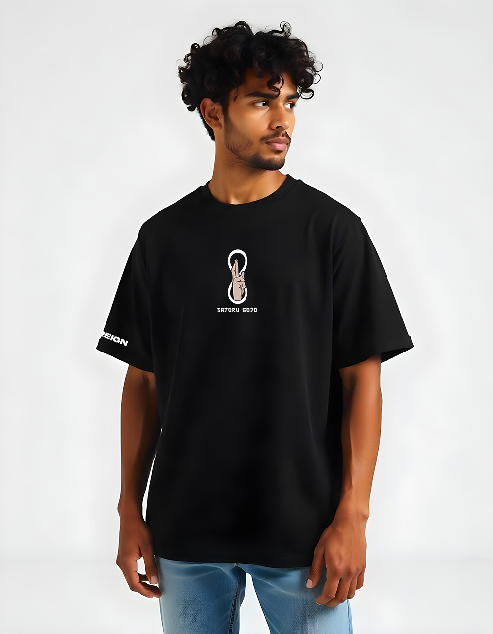 Satoru Gojo Black Oversized T-shirt