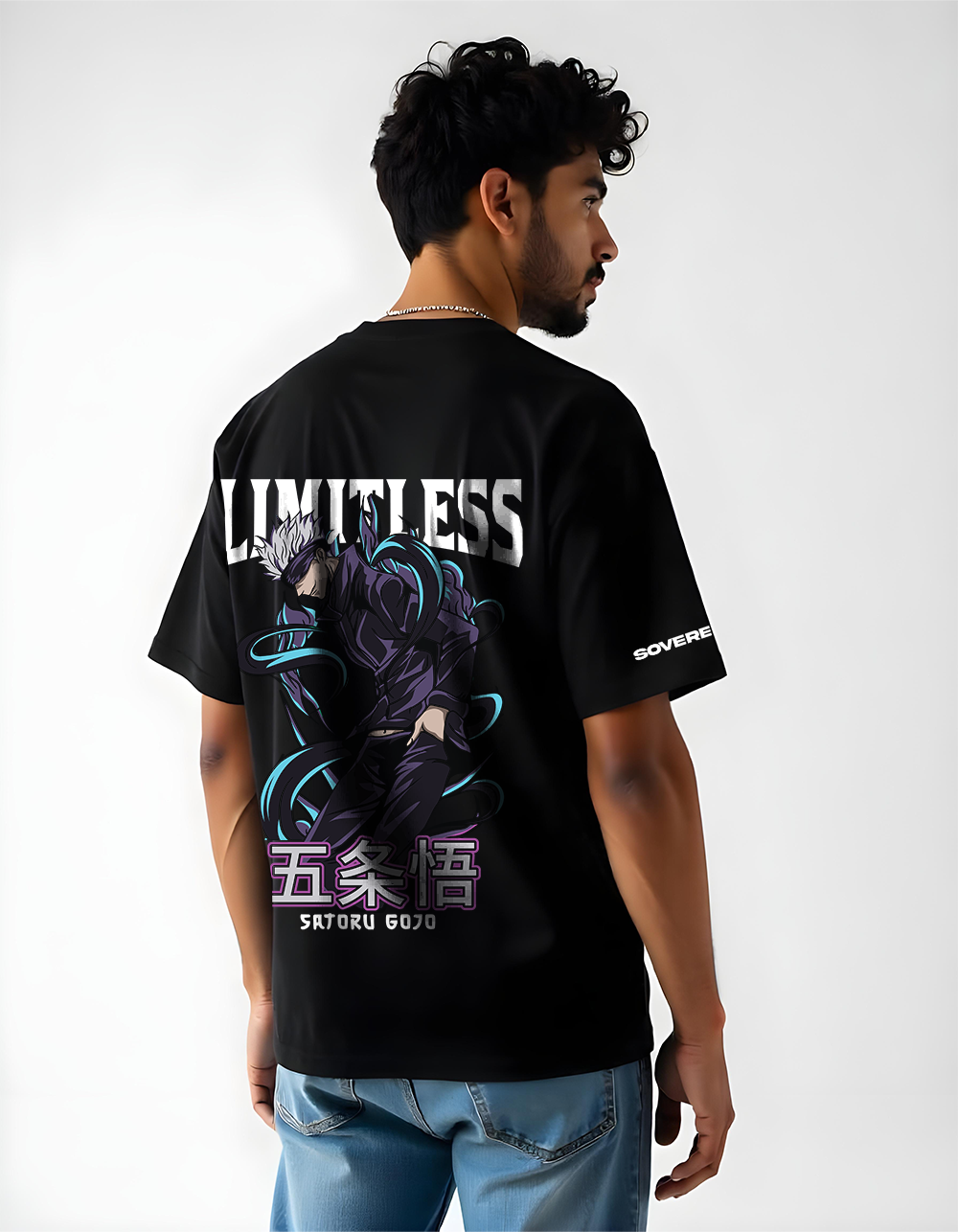 Satoru Gojo Black Oversized T-shirt