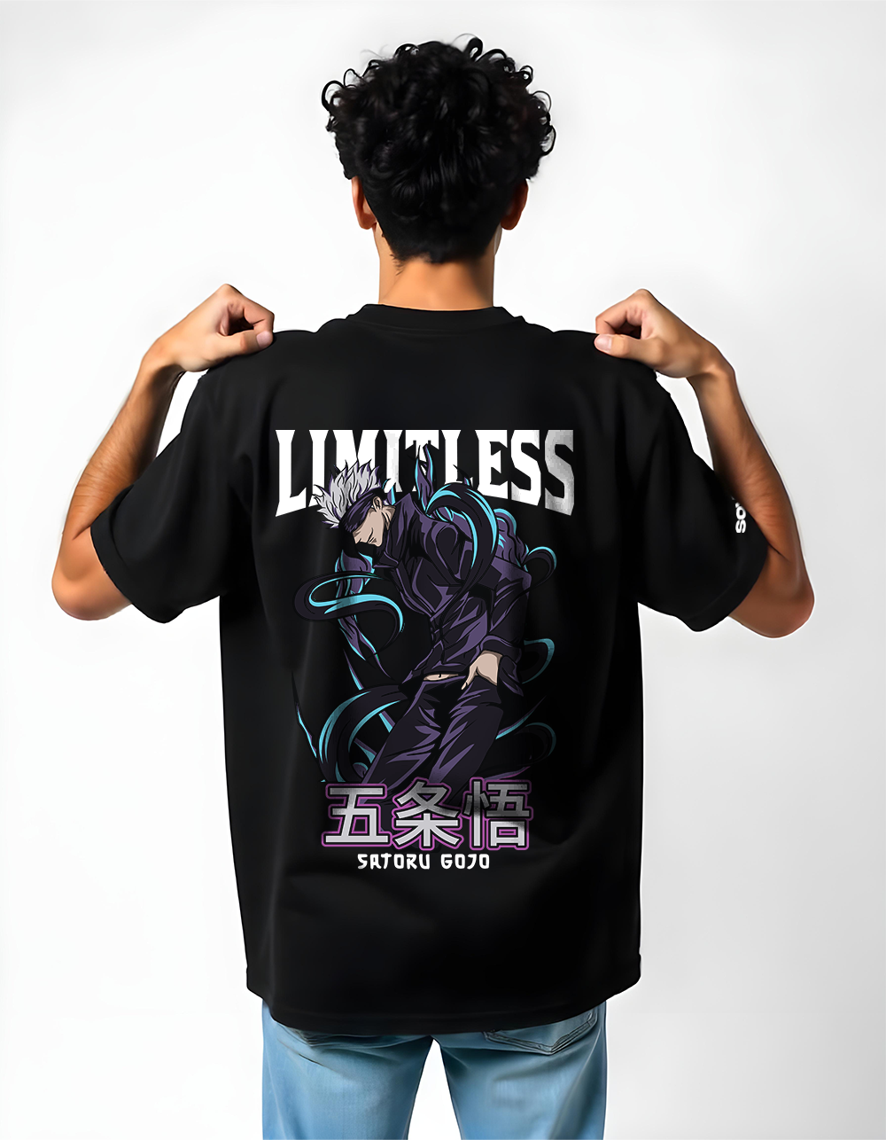 Satoru Gojo Black Oversized T-shirt