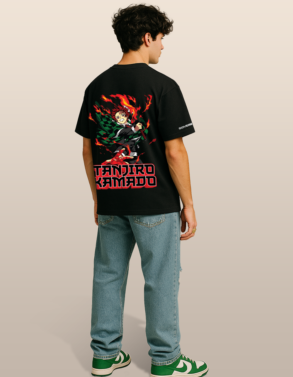 Tanjiro Kamado Black Oversized T-shirt