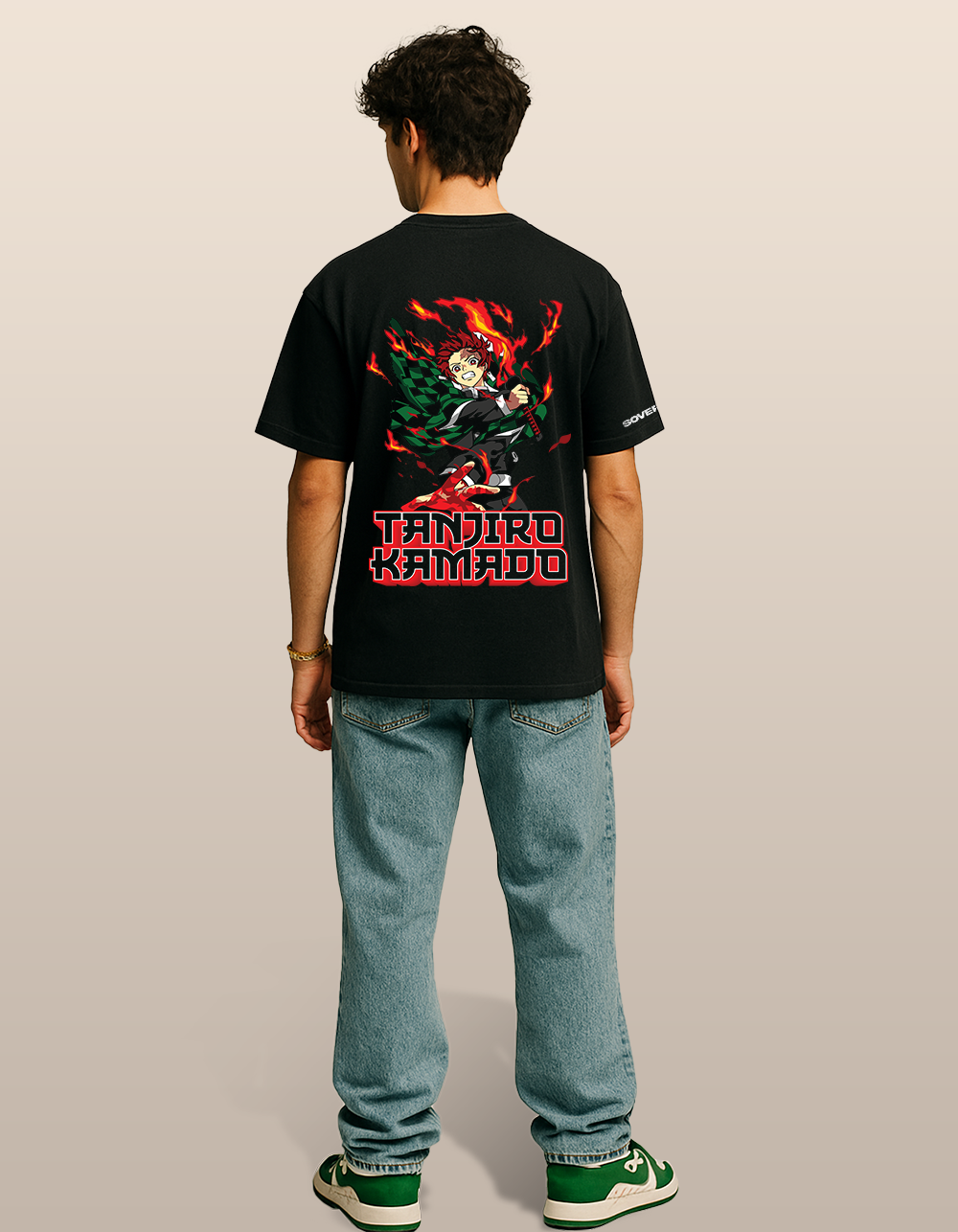 Tanjiro Kamado Black Oversized T-shirt